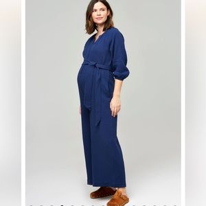 [MATERNITY] Nom Alma Cotton Gauze Nursing Jumpsuit